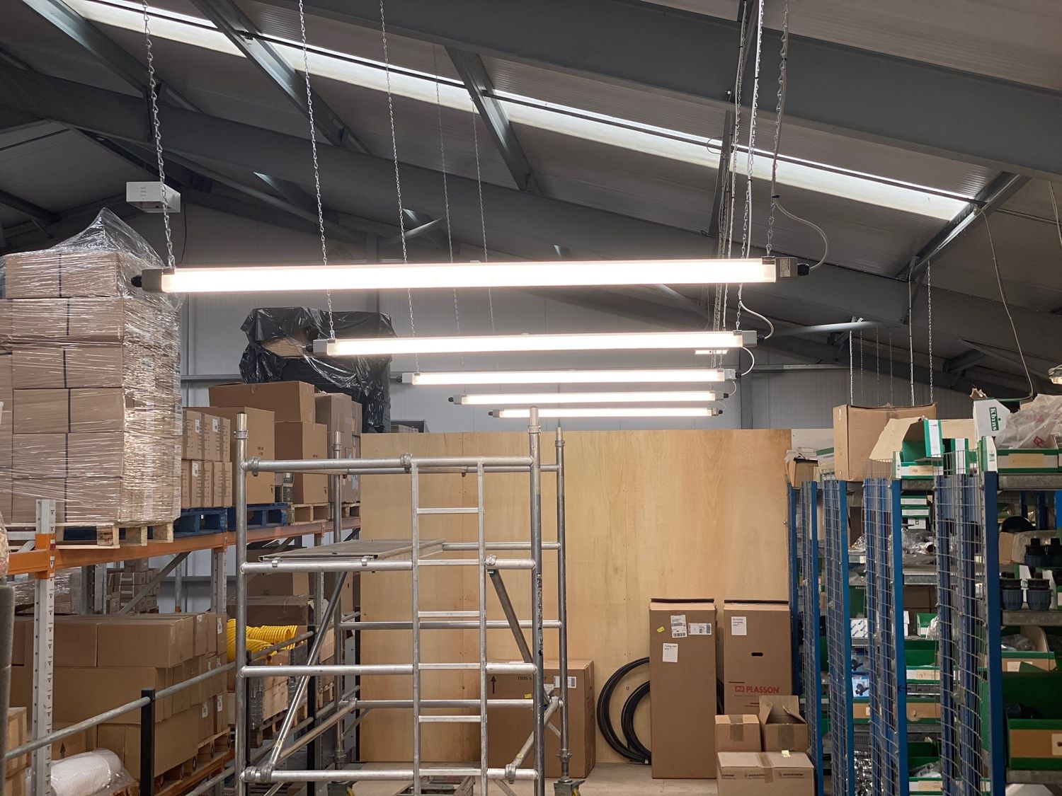 Improved workspace lighting after an LED high bay upgrade