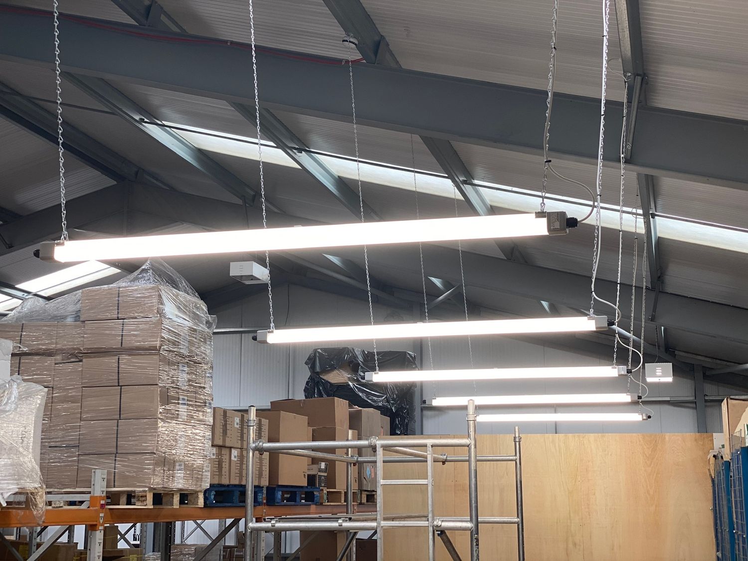 LED lighting upgrade to a commercial workshop
