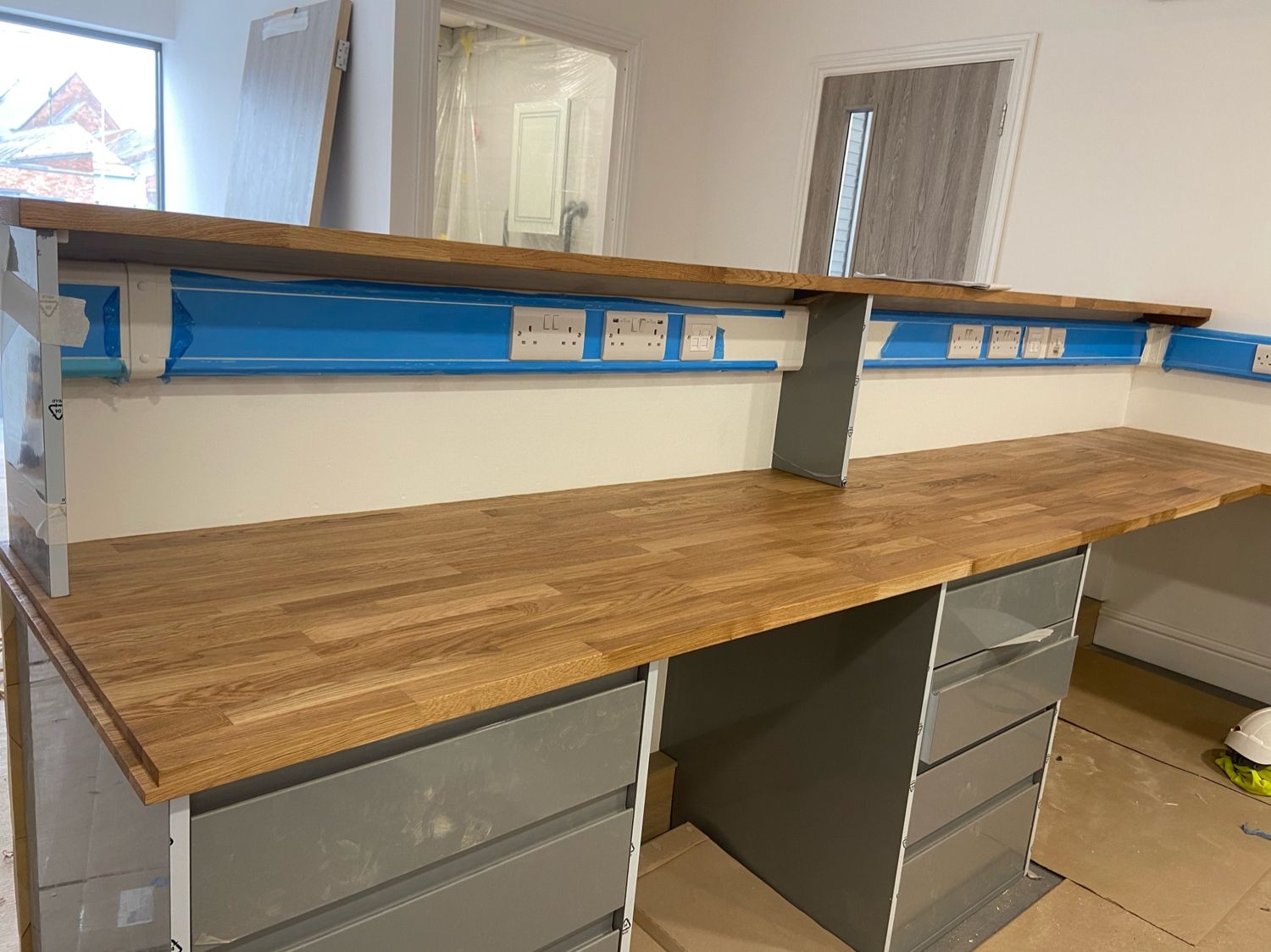 Hygienic electrical fittings in a food production area
