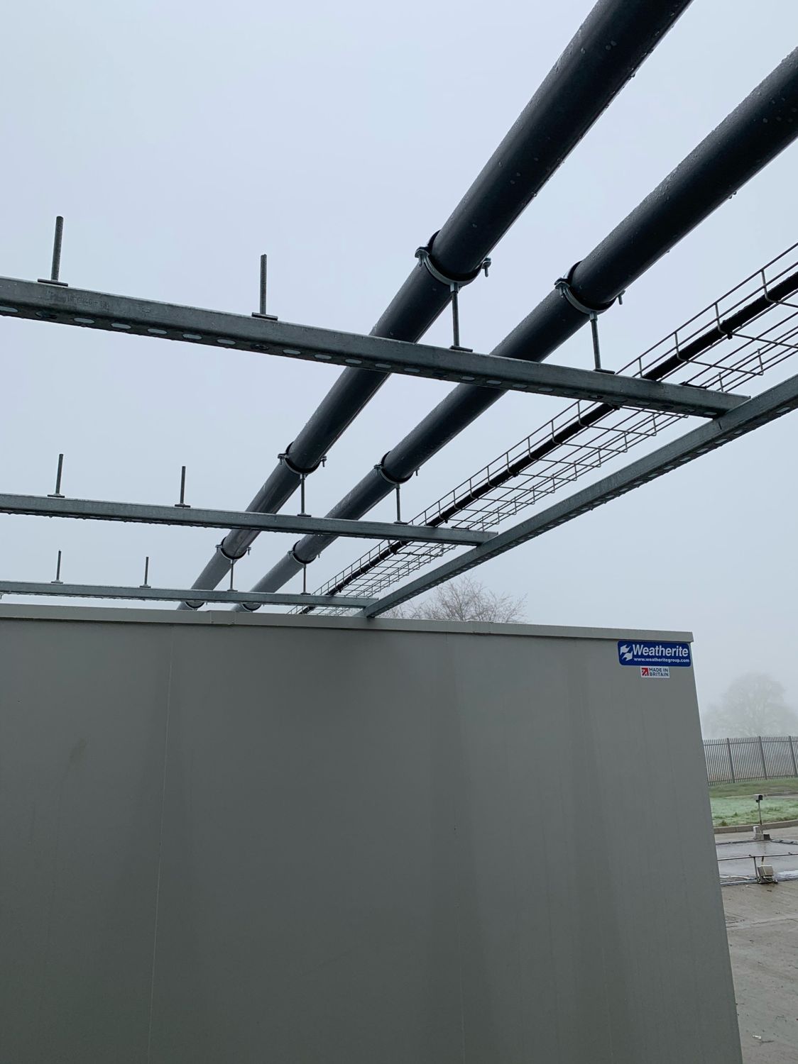 Industrial services installed at a production facility
