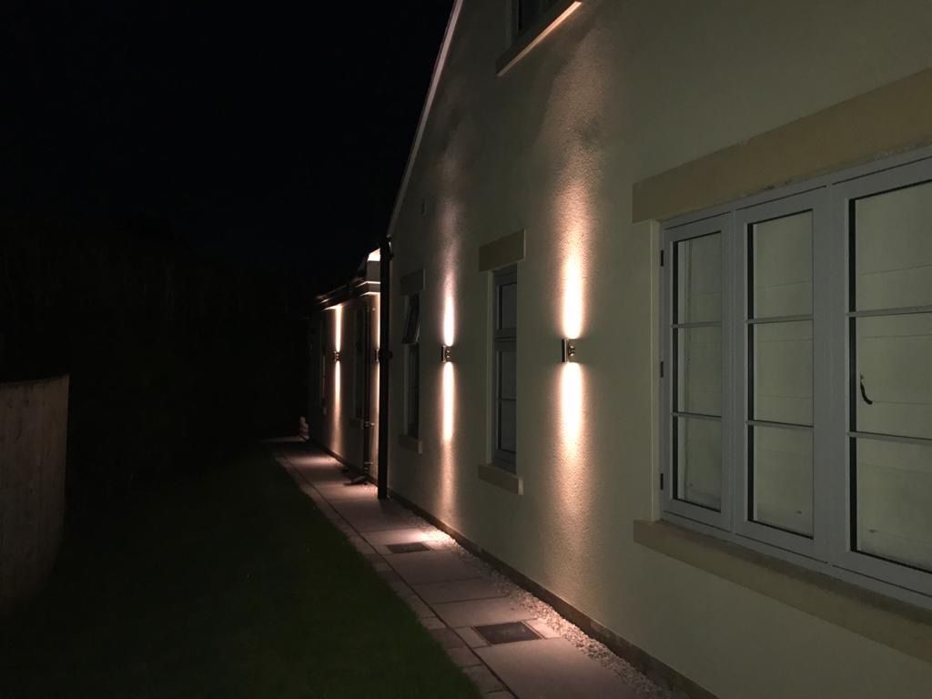 Outdoor electrics and lighting at a domestic property